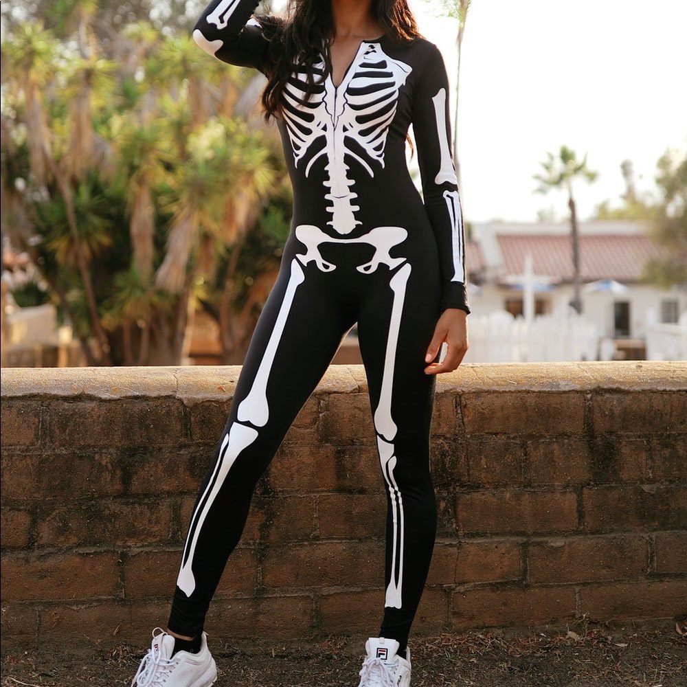 Halloween Skeleton Bodysuit Costume